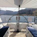 Bimini-Top Cagnaro Steccato in montiert auf einem Segelboot