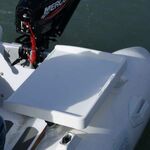 Railblaza Fillet Table II mounted on an inflatbale boat
