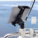 Railblaza ScreenGrabba mounted on a white RailMount