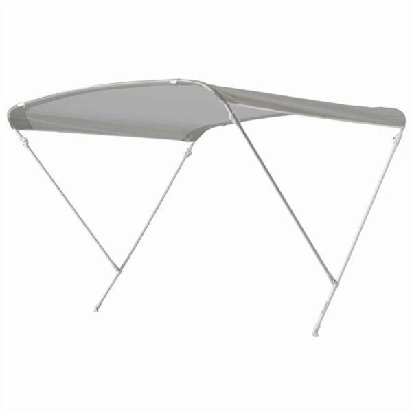 Bimini-top / zonnescherm ELEGANCE met 2 bogen / hoogte 140 cm - breedte 170 cm grijs