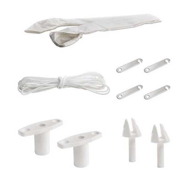 Bimini-top / zonnescherm ELEGANCE met 3 bogen / hoogte 115 cm - breedte 150 cm zwart