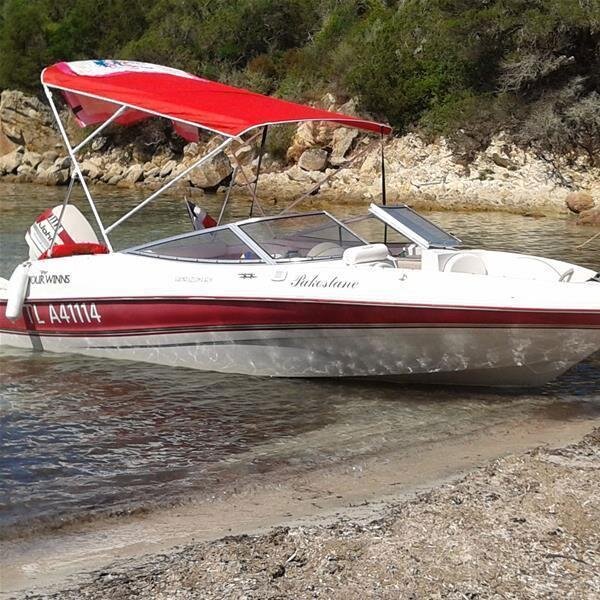 Bimini-Top ELEGANCE with 3 arches / height 140 cm - width 170 cm dark grey