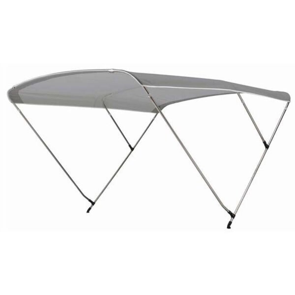 Bimini-top / zonnescherm SPORT met 4 bogen / hoogte 140 cm - breedte 150 cm grijs
