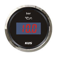 KUS oliedrukmeter (digitaal) 0-10 bar - zwart