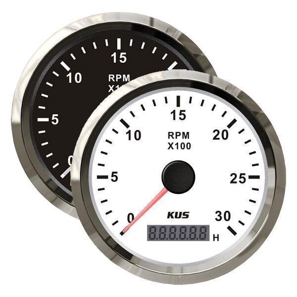 KUS Tachometer with hourmeter for inboards