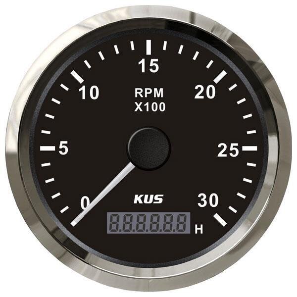 KUS Tachometer with hourmeter for inboards