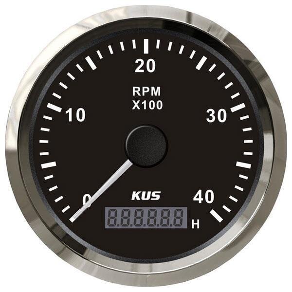 KUS Tachometer with hourmeter for inboards