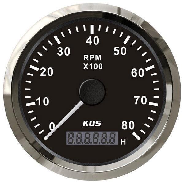 KUS Tachometer with hourmeter for inboards