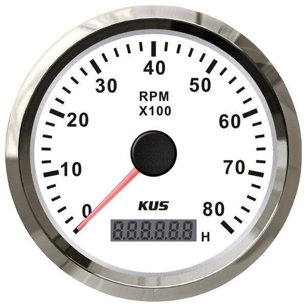 KUS Tachometer with hourmeter for inboards