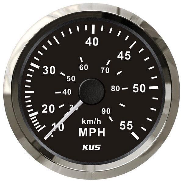 KUS Staudruck snelheidsmeter van 0-55 mph / 100 km/u - zwart