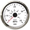 KUS Staudruck snelheidsmeter van 0-35 mph / 60 km/u - wit
