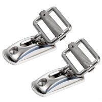 Stainless steel deck hinge set for bimini straps