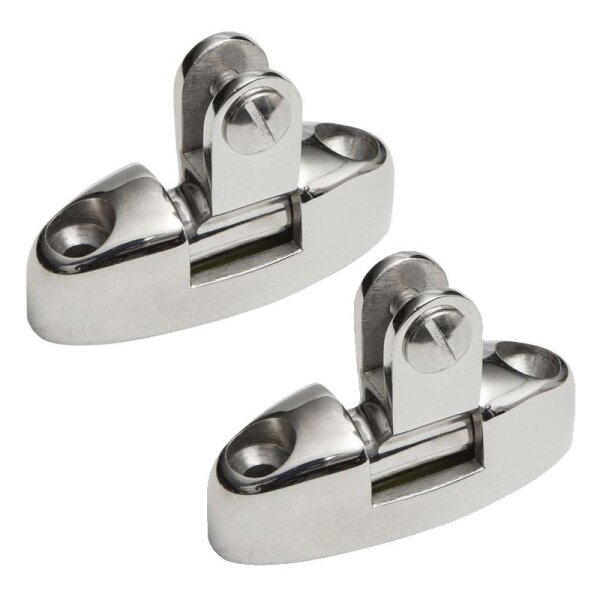 Stainless steel 180° swiveling deck hinge set for biminis