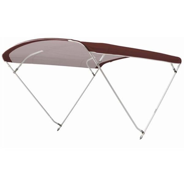 Bimini-top / zonnescherm CHIC met 3 bogen / hoogte 95 cm - breedte 185 cm bordeaux