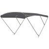 Bimini-top / zonnescherm ROYAL met 3 bogen Hoogte 140 cm - Breedte 170 cm - Charcoal Grey (5049)