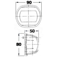 112,5° left LED navigation light - stainless steel
