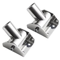 Stainless steel heavy-duty deck hinge set for biminis