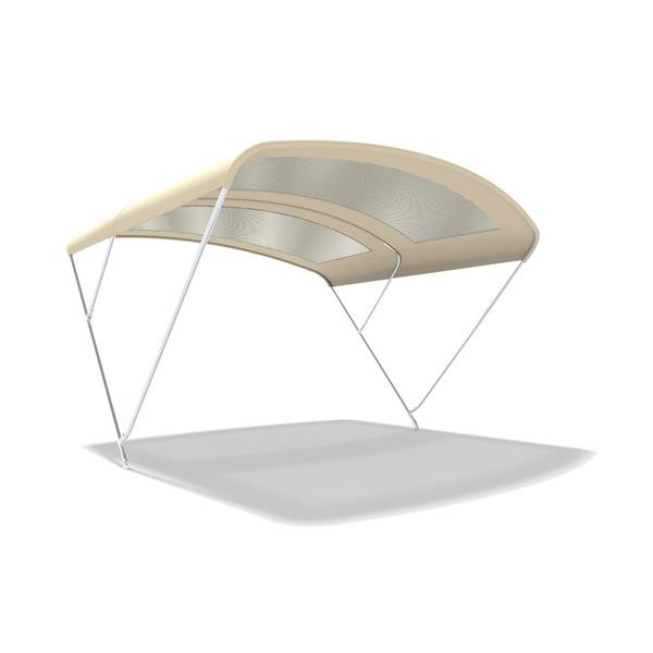 Bimini-Top LOOK UP with 3 arches / height 95 cm - width 215 cm - Dune (5026) / Beige (5378)
