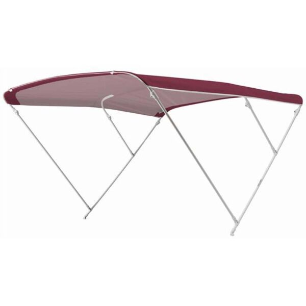 Bimini-top / zonnescherm ELEGANCE met 3 bogen / hoogte 140 cm - breedte 185 cm rood