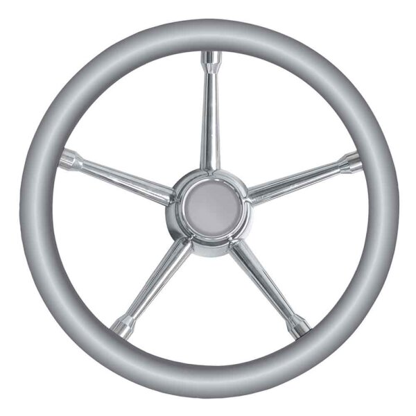 Steering wheel - stainless steel / gray (Ø 350 mm)